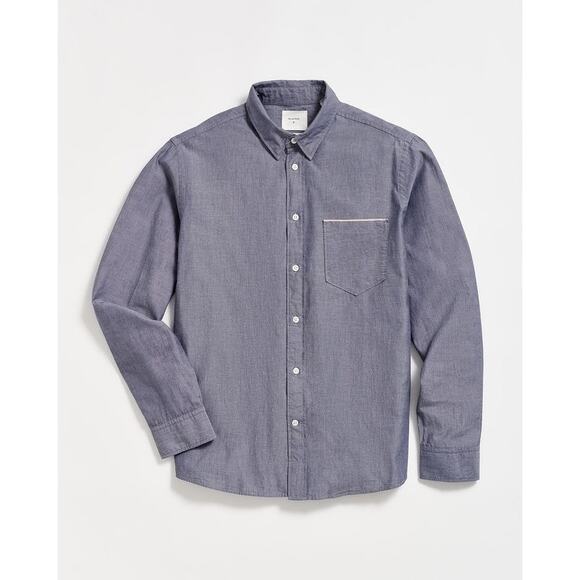 Billy Reid MSL 1-Pocket Detail Blue Cotton Button Down Shirt, Size Small - Picture 1 of 13